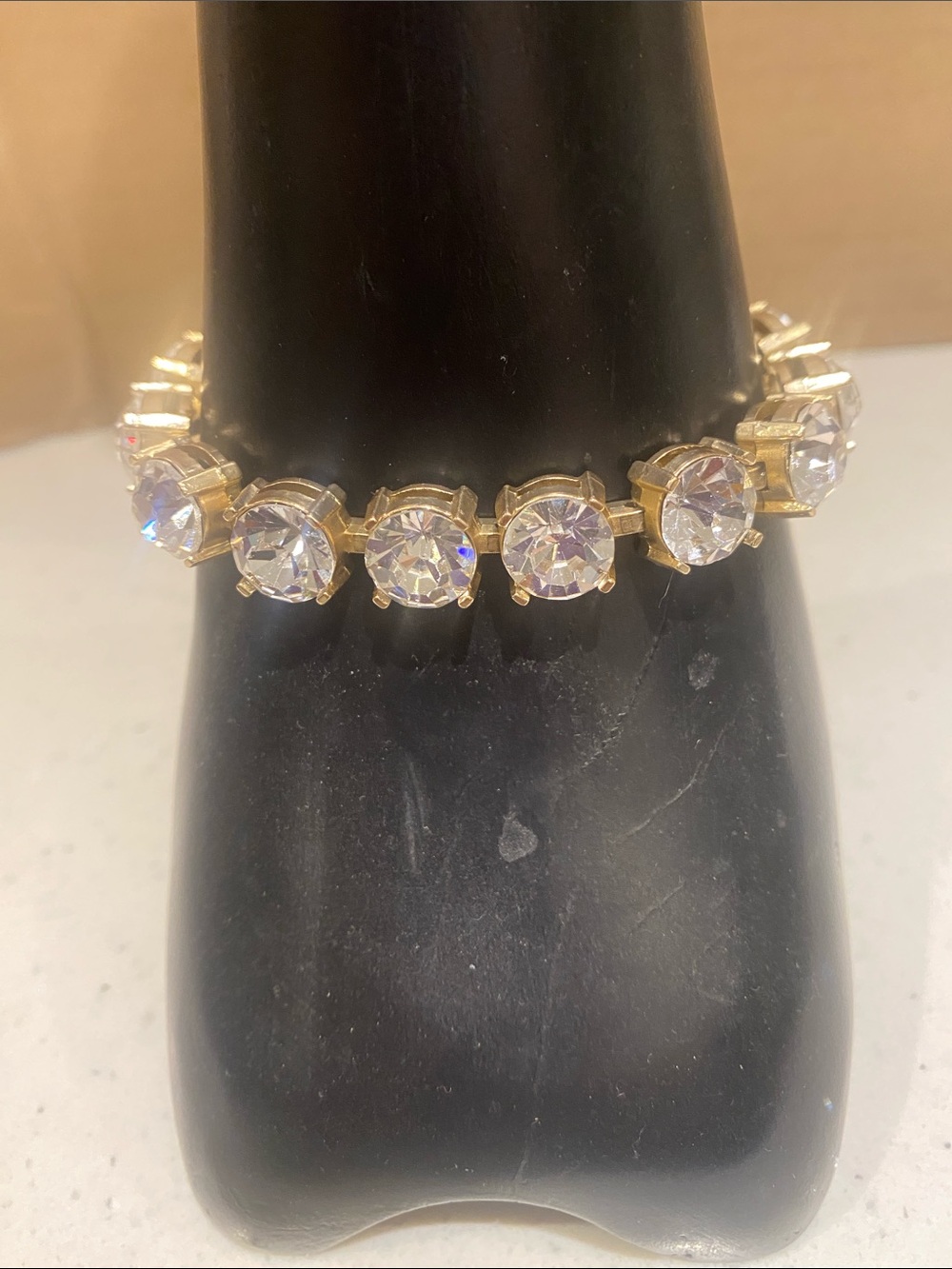 Gold-Tone Clear cubic zirconia Tennis Bracelet - Women Jewelry